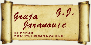 Gruja Jaranović vizit kartica